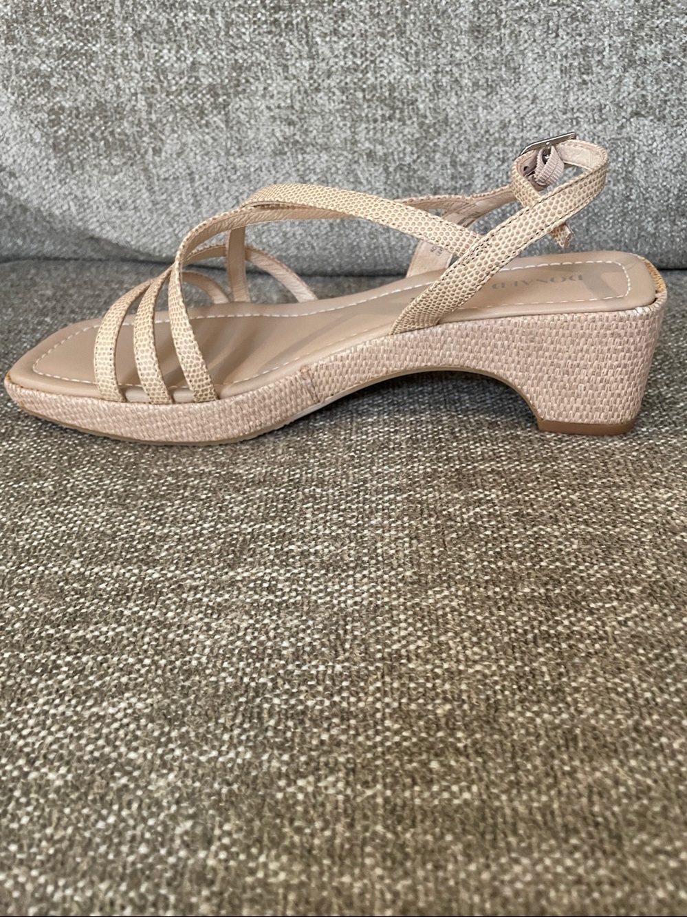 Donald J. Pliner Beige Strappy Square-Toe Sandals - Picture 2 of 3